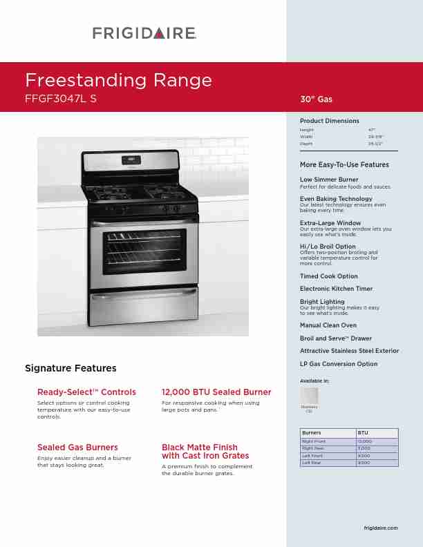 Frigidaire Double Oven FFGF3047L S-page_pdf